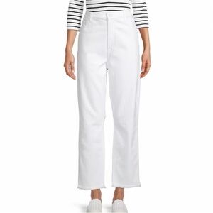 NWT 7 For All Mankind High-Rise Straight White Jeans